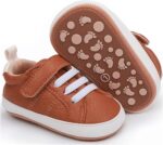RVROVIC Baby Boys Girls Sneakers Anti-Slip Oxford Loafer Flats Infant Toddler PU Leather Soft Sole Baby Shoes