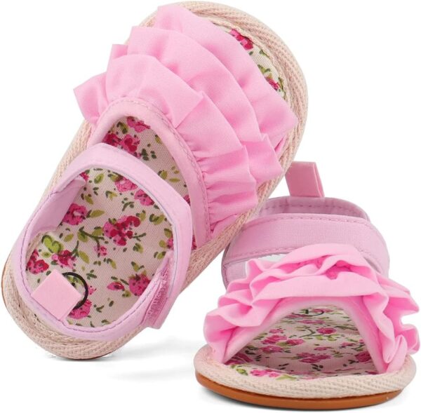 Baby Girls Sandals Infant Girls First Walking Shoes - Image 4
