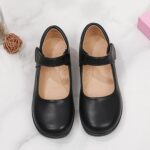 Kids Girls' Leather Shoes Mary Jane Solid Color Flats Low Top Party Shoes Party Birthday School Performance Little Girl Fuzzy Slippers 2023 - Image 4