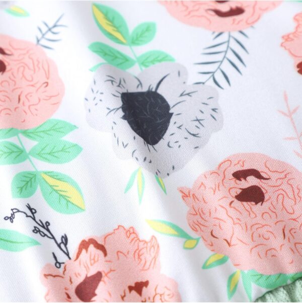 Girl Trousers Set Raglan Long Sleeve Ruffle Top Shirt Print Pants Kid 2 Pcs Outfits Clothes 3-7 Years - Image 3