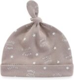 Newborn Baby 5 Hats and 5 Pairs Anti-Scratch Mittens for Babies Boys and Girls,Ages 0-6 Months 100% Cotton - Image 2