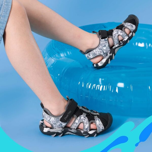 DREAM PAIRS Boys Girls Sandals Closed-Toe Athletic Sport Sandals Summer Outdoor Toddler/Little Kid/Big Kid - Image 5