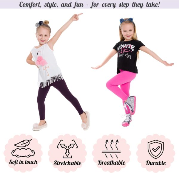 FUTURO FASHION Girls Children Full Length Plain Cotton Leggings Cycling Casual Wear Infant Trousers Leggings Solid Tights Pants for Kids - Image 2