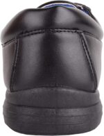 Childrens Kids Boys Slip On Faux Leather Smart Formal School Suit Shoes with Touch Fastening - Black - UK Child - Image 3