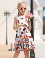 Belovecol Girls Dress Sleeveless 3D Pattern Swing Sundress A-line Round Neck Dresses Casual Party Mermaid Galaxy Dress 4-15 Years - Image 3