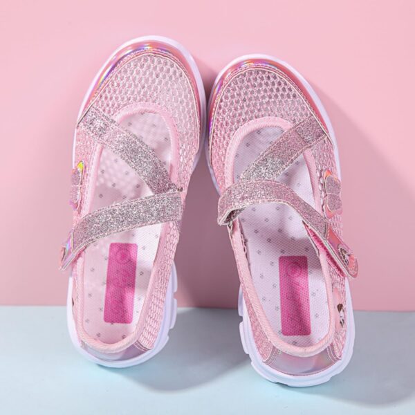 Unitysow Girl Sandals Glitter Princess Shoes Flat Walking Sandals Comfort Mary Jane Birthday Party Dance Shoes for Little Kid/Big Kid - Image 3