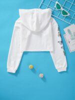 Manyakai Kids Girls Butterfly Printed Hoodie Pullover Sweatshirts Hooded Long Sleeve Crop Tops - Image 6