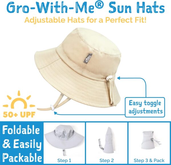 JAN & JUL Baby Toddler Kids Breathable Cotton Bucket Sun-Hat 50 UPF, Adjustable for Growth, Stay-on, Unisex - Image 3