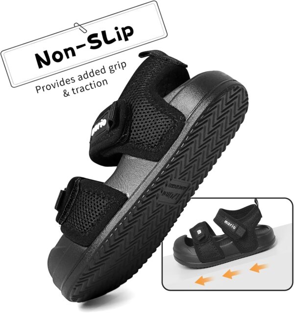 Boys Girls Sandals Kids Closed Toe Walking Shoes Toddlers Baby Wide Fit Beach Sandals with Non-Slip Sole - Image 7