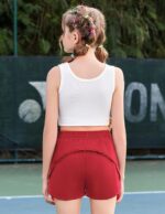 Arshiner Girls Summer Lightweight Sporty Shorts Kids Quick Dry Active Running Workout Shorts with Mesh Liner and Zip Pockets 5-12 Years - Image 3