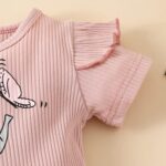 Loalirando Infant Newborn Girl Elephant Outfits 3Pc Romper Bunny Crab Suspender Skirt Set Headband Summer Fall Cute Clothes - Image 5