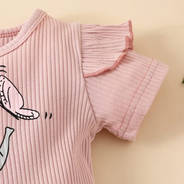 Loalirando Infant Newborn Girl Elephant Outfits 3Pc Romper Bunny Crab Suspender Skirt Set Headband Summer Fall Cute Clothes - Image 5