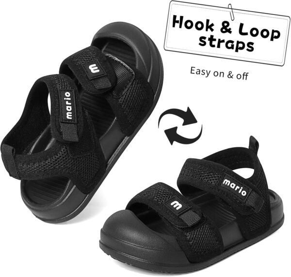 Boys Girls Sandals Kids Closed Toe Walking Shoes Toddlers Baby Wide Fit Beach Sandals with Non-Slip Sole - Image 8