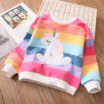 LitBud Girls Sweatshirts Unicorn Crewneck Pullover for Toddler Clothes Girl Cotton Top Long Sleeve Casual Jumper T Shirt fall for Kids Size 1-7 Years Old - Image 2