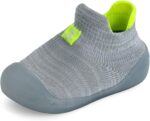 Baby Boys Girls Sock Shoes First Walking Toddler Slip on Sneakers Barefoot Breathable Antislip Flexible