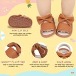 CENCIRILY Infant Baby Girls Summer Sandals Newborn Bow-Knot Open Toe Beach Shoes Casual Lightweight Anti Slip Sole Flat - Image 5