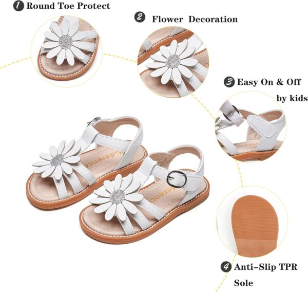 Kiderence Toddler Girls Sandals Little Girls Kids Summer Shoes Toddler Sandals - Image 5