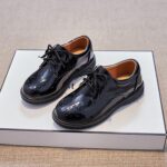WOFANLULY Boys Girls Lace Up Shoes Toddler Little Kids School Uniform Shoes Flat Dress Wedding Shoes - Image 3