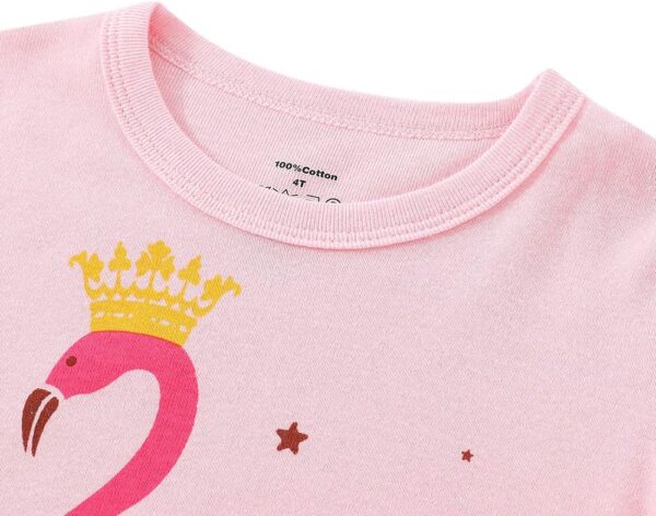 Girls Pyjamas Short Sets Kids Pjs Summer for Toddler Girl 100% Cotton Dinosaur Unicorn Cat Flamingo Sleepwear 2 Pieces Clothes Outfits 2-8 Years - Image 3