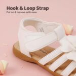 DREAM PAIRS Girls Closed-Toe Flower Summer Dress Sandals Shoes Toddler/Little Kid - Image 3