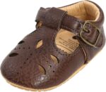 HAOLEI Infant Baby Girls First Walking Shoes Bowknot Soft Sole Newborn Loafers Moccasin Flat Shoes Velcro Anti-Slip Princess Wedding Dress Mary Jane Toddler Prewalker Crib Shoes 0-15 Months