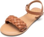 DREAM PAIRS Girls Sandals Classic Open Toe Braided Flat Sandals Summer Dress Shoes for Little Kid/Big Kid - Image 8