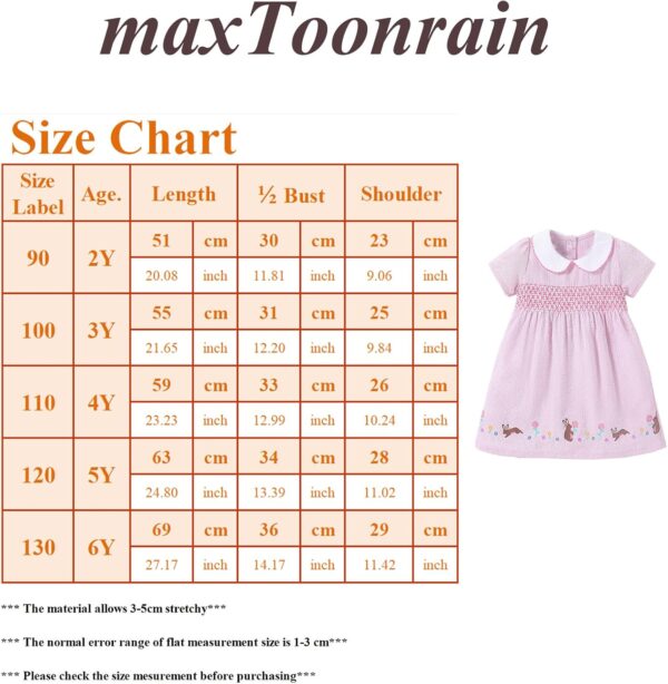 Little Girls' Dresses Casual Spring Summer Outfit Cotton Clothes for 2-8 Years Old Toddlers and Girls - Image 7