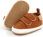 Kleoque Infant Baby Boys Girls Shoes Anti-Slip Oxford Loafer Flats Toddler Prewalker Soft Sole Crib First Walking Shoes Newborn Trainer High-Top Pu Leather Flats Sneakers Size 3-5 - Image 9