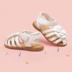 DREAM PAIRS Girls Closed-Toe Flower Summer Dress Sandals Shoes Toddler/Little Kid - Image 6