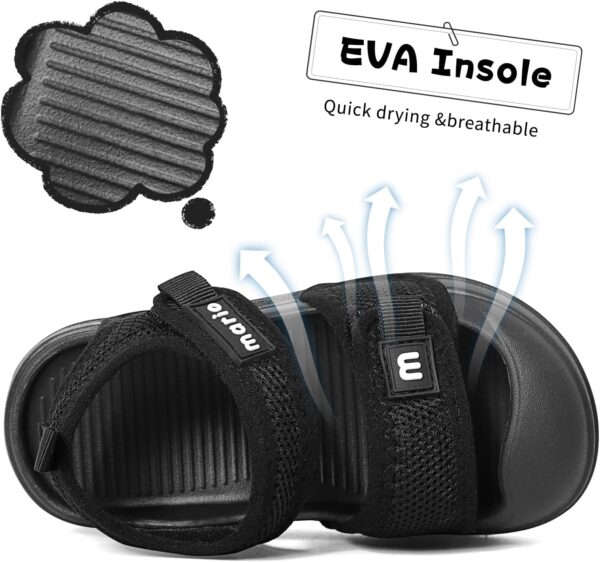 Boys Girls Sandals Kids Closed Toe Walking Shoes Toddlers Baby Wide Fit Beach Sandals with Non-Slip Sole - Image 6