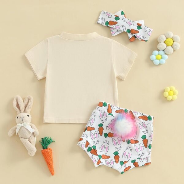 Baby Girls Clothes New Born Shorts Set Flower Print Short Sleeve Romper + Shorts + headband 3pcs Summer Outfit Infant Clothing - Image 4