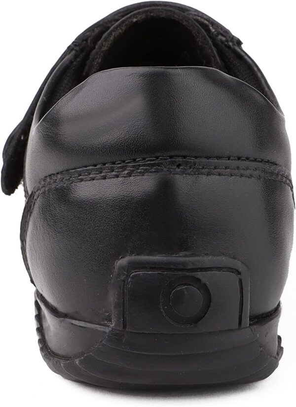 Boys Girls School Shoes Black Leather Easy Touch Fasten Shoes for Kids - Image 6