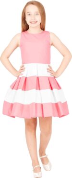BlackButterfly Kids 'Lilly' Vintage Striped 50's Children's Girls Dress - Image 5