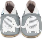 Dotty Fish Soft Leather Baby and Toddler Barefoot Shoes for Boys and Girls. Non-Slip Suede Soles. Animal Designs. 0-6 Months - 4-5 Years - Image 2
