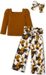 Xumplo Girls Clothes Set Kids Summer Outfit Sleeveless Tie Knot Tank Top and Shorts Clothing Sets 5-14Y