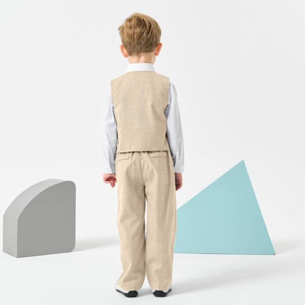 Volunboy Baby Boys 4-Piece Formal Suit, Toddler Waistcoat Wedding Party Birthday Dress Gentleman Suit - Image 3