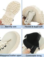 Boys Girls Ankle Boots Toddler Construction Boots Kids School Boots Wedding Dress Lace Up Shoes Winter Snow Shoes - Image 5