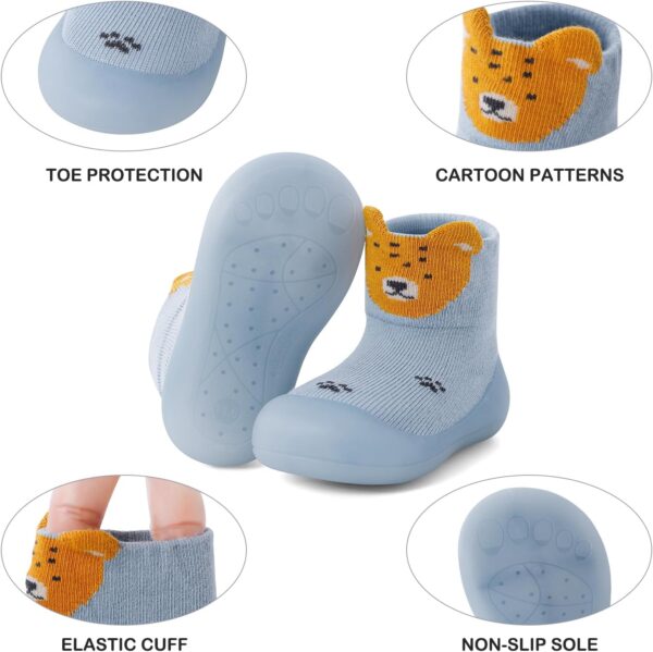 MASOCIO Baby Boys Girls Sock Shoes Toddler First Walking Shoes Soft Rubber Sole Non Slip Sock Shoes - Image 3