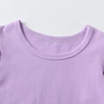 Derouetkia Toddler Baby Girl Clothes Ruffle Tops Solid Colour Short Sleeve and Shorts Summer Outfits Set - Image 2