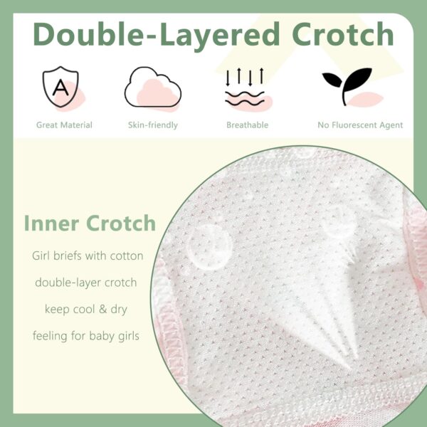 Boletochic Girls Knickers Cotton Girls Underwear for 2-12 Years Baby Panties Soft Breathable Girl Briefs Underpants 8 Packs - Image 3