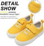 maxvinci Girls Boys Trainers Kids Canvas Shoes Easy Fasten Toddler Lightweight Plimsolls Breathable Pumps Non-Slip Casual Shoes with Hook and Loop - Image 3