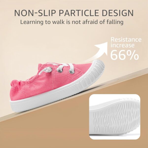 STQ KIDS Boys School Shoes Girls Toddler Trainers Canvas Barefoot First Walker Non-Slip Running Sneakers Wide Comfort Baby Walking Tennis - Image 4