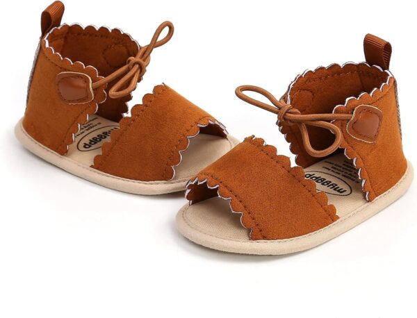 FGUUTYM Baby Shoes 6-12 Months Boys Sandals First Walking Shoes Summer Baby Shoes Toddler Shoes Soft Soles Non-Slip Summer Shoes Open Toe Breathable Crawling Shoes Girls Christening Shoes, brown, 13 - Image 7