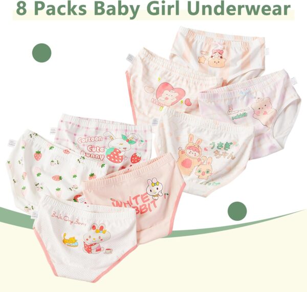 Boletochic Girls Knickers Cotton Girls Underwear for 2-12 Years Baby Panties Soft Breathable Girl Briefs Underpants 8 Packs - Image 4