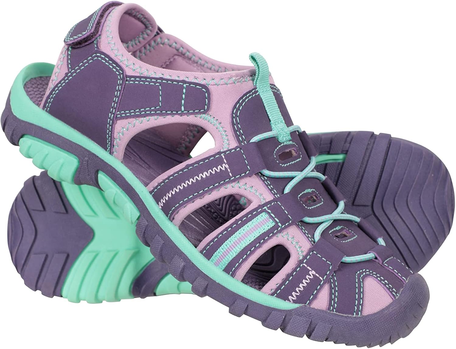 71OFlj-WlkL._AC_SL1500_.jpg Mountain Warehouse Bay Kids Shandals - Neoprene Lined Sandal Shoes with Adjustable Straps - For Walking, Travelling & Outdoors - Image 1