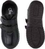Boys Girls School Shoes Black Leather Easy Touch Fasten Shoes for Kids - Image 4