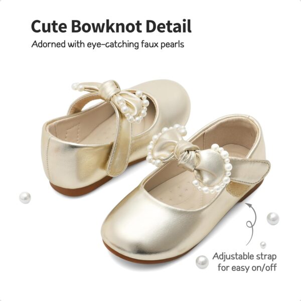 DREAM PAIRS Girl's Dress Shoes, Mary Jane Flats for Flower Girl Party School Wedding (Toddler/Little Girl) - Image 3