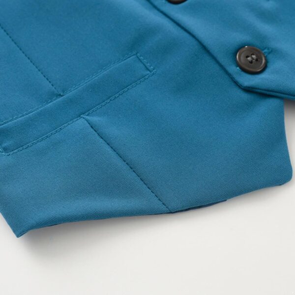 Baby Boys Gentleman Outfits Toddler Formal Waistcoat Suit Wedding Shirts + Vest + Pants + Bow Tie 4 PCS Set - Image 4