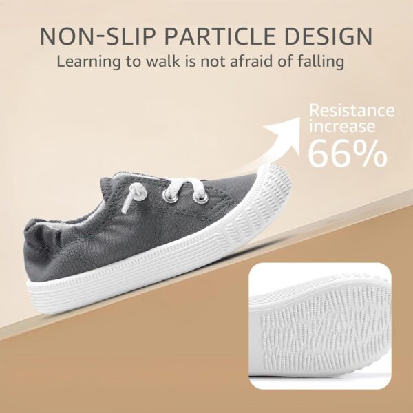 STQ KIDS Boys School Shoes Girls Toddler Trainers Canvas Barefoot First Walker Non-Slip Running Sneakers Wide Comfort Baby Walking Tennis - Image 5