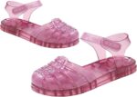 Zeiayuas Toddler Girls Jelly Sandals Glitter Flat Beach Summer Shoes Mary Jane Dress Princess Shoes Water Anti Slip Shoes for Little Kids UK Child 2-6 Years - Image 4